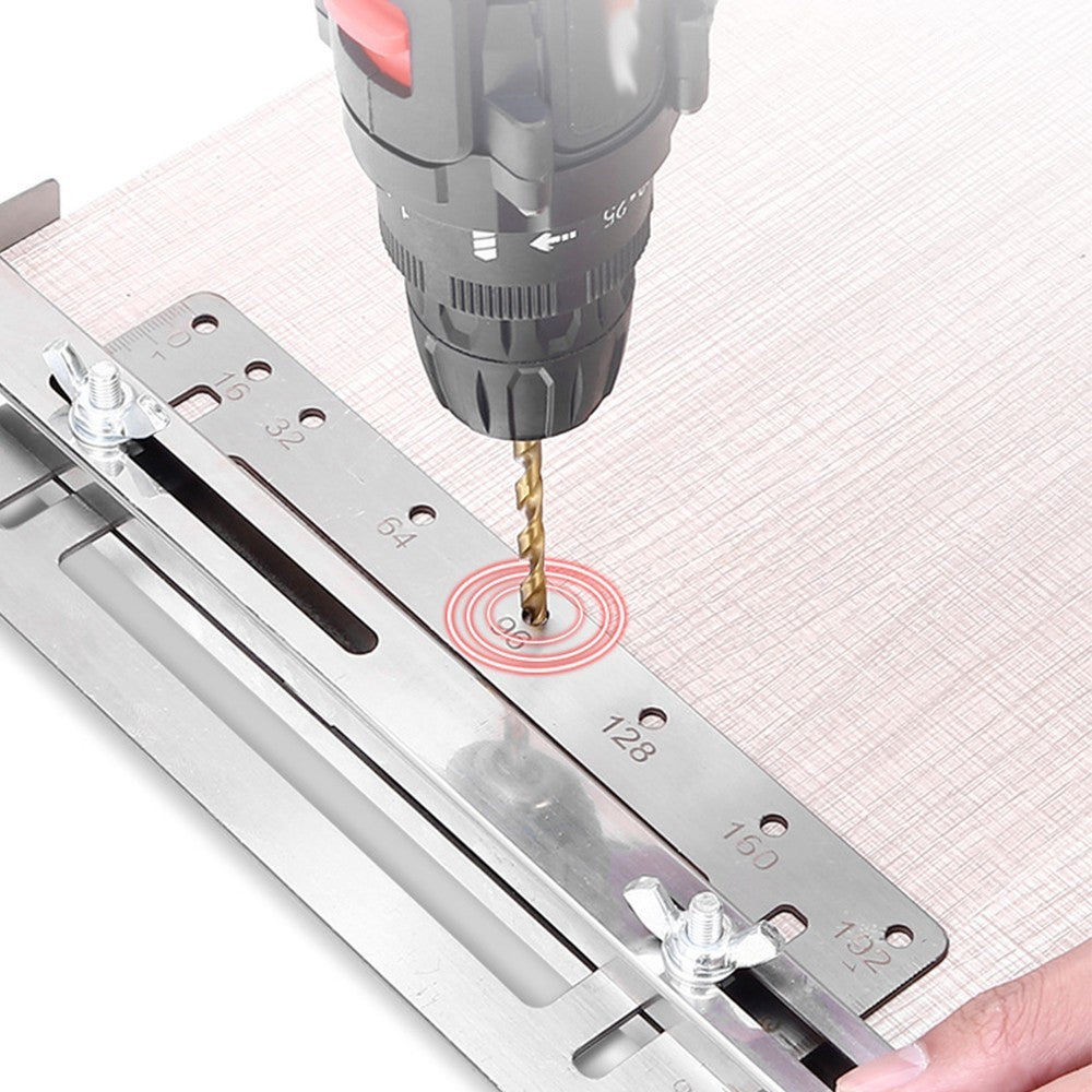 UK Door Handle Jig Cupboard Kitchen Punch Locator Cabinet Hardware Template Tool