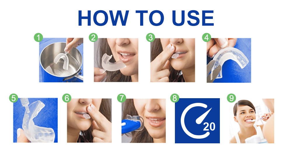 LED Teeth Whitening Light Blue Light Tooth Bleaching Lamp Home Dental Kit