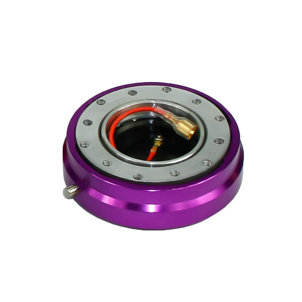 PURPLE QUICK RELEASE SNAP OFF STEERING WHEEL BOSS KIT HUB ADAPTER AFTERMARKET