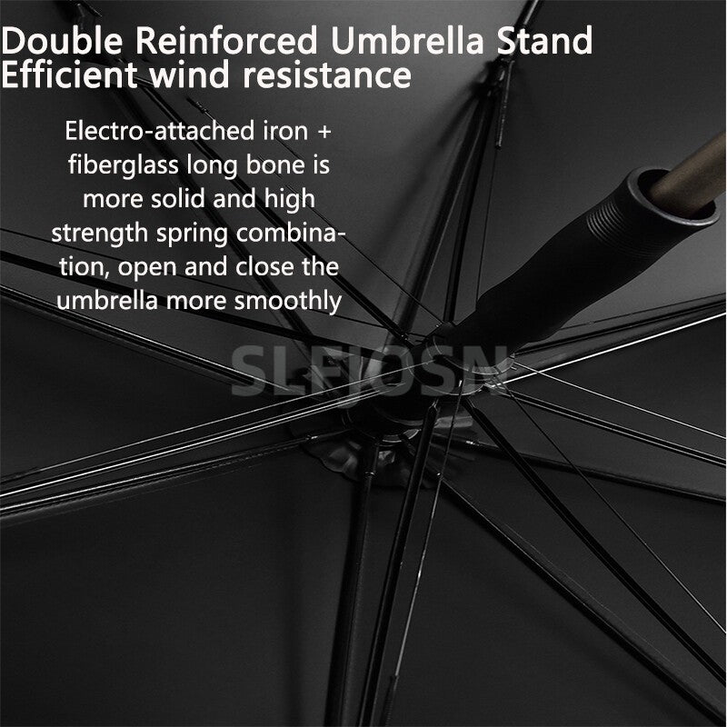 2-in-1 Walking Sticks Umbrella Windbreak Ribs Walking Cane Umbrella for Elderly