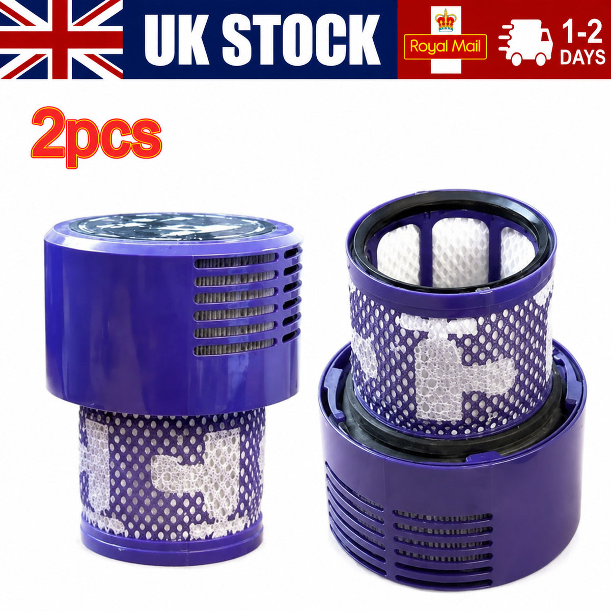 2pcs Genuine Dyson V10 SV12 HEPA Filter Vacuum Animal Absolute Total Clean