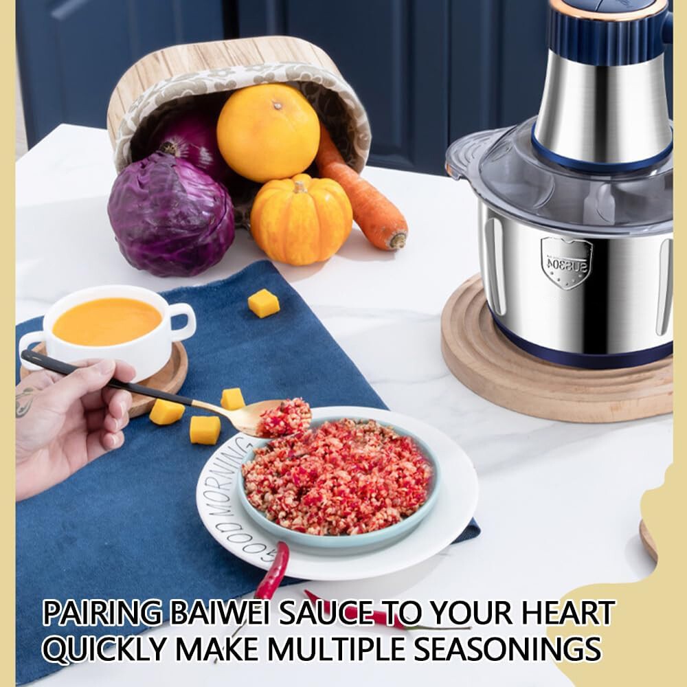 5L Electric Meat Grinder Mincer Mixer Home Blender Mini Food Chopper Processor
