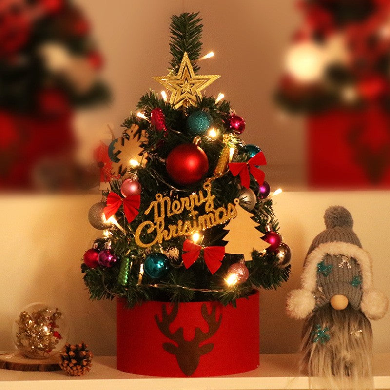 90cm Christmas Tree Pre Decorated Mini Tabletop Xmas Tree LED Lights Decoration