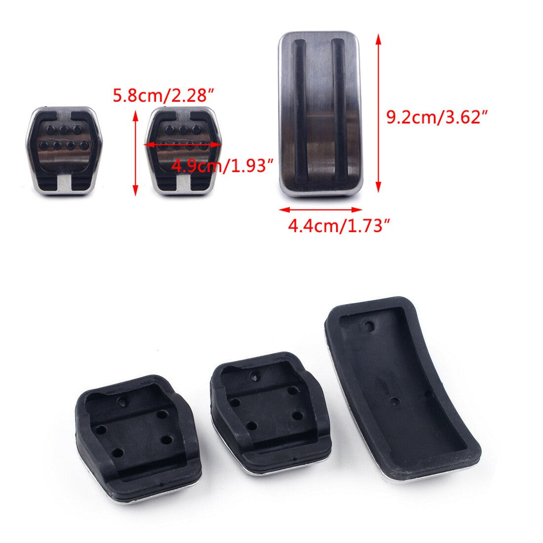 Car Brake Accelerator Clutch Pedal Covers Pad Set Manual For Ford Focus 3 MK3