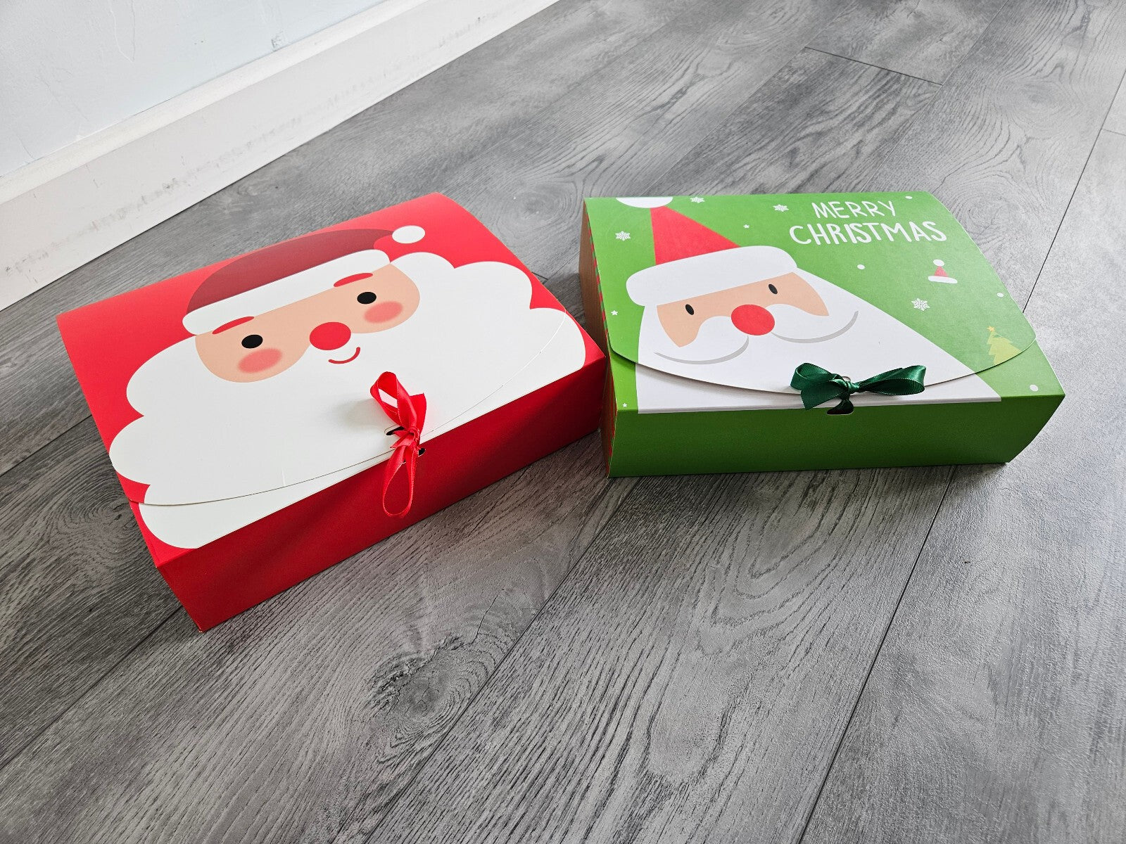 5PCS New Blank Christmas Gift Box, Red, Green, Xmas, Santa
