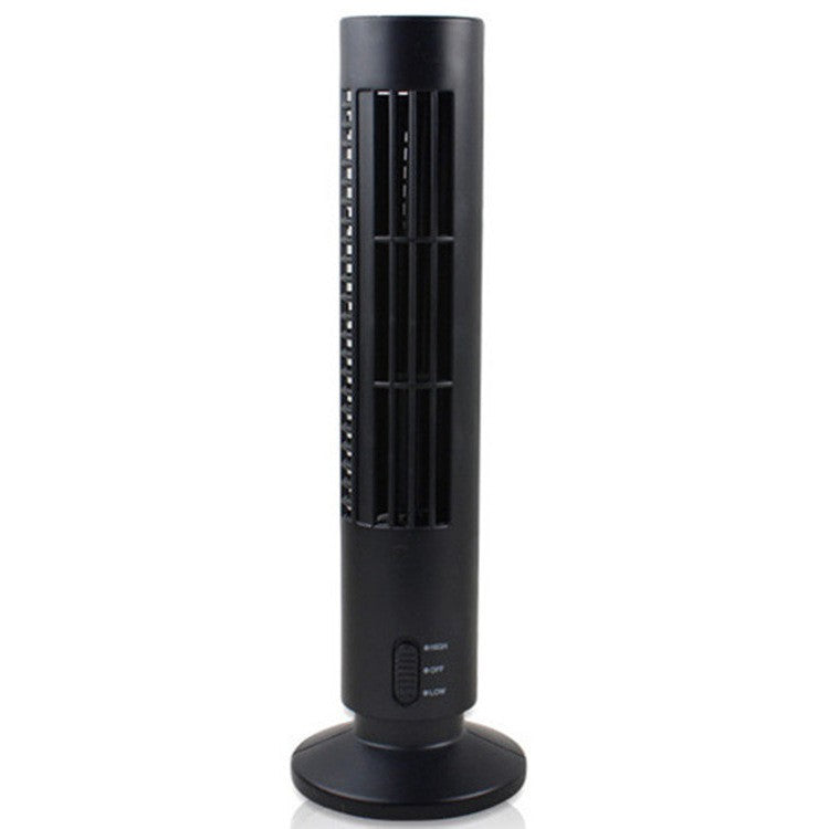 LED Tower Fan Bladeless Cooling Fan 2 Gear Speed for Living Room Bedroom Office