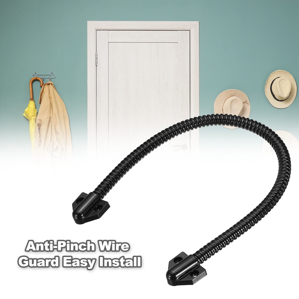 3Pcs Armored Door Loop 16" Fit 6mm Wire Metal Door Power Transfer, Black