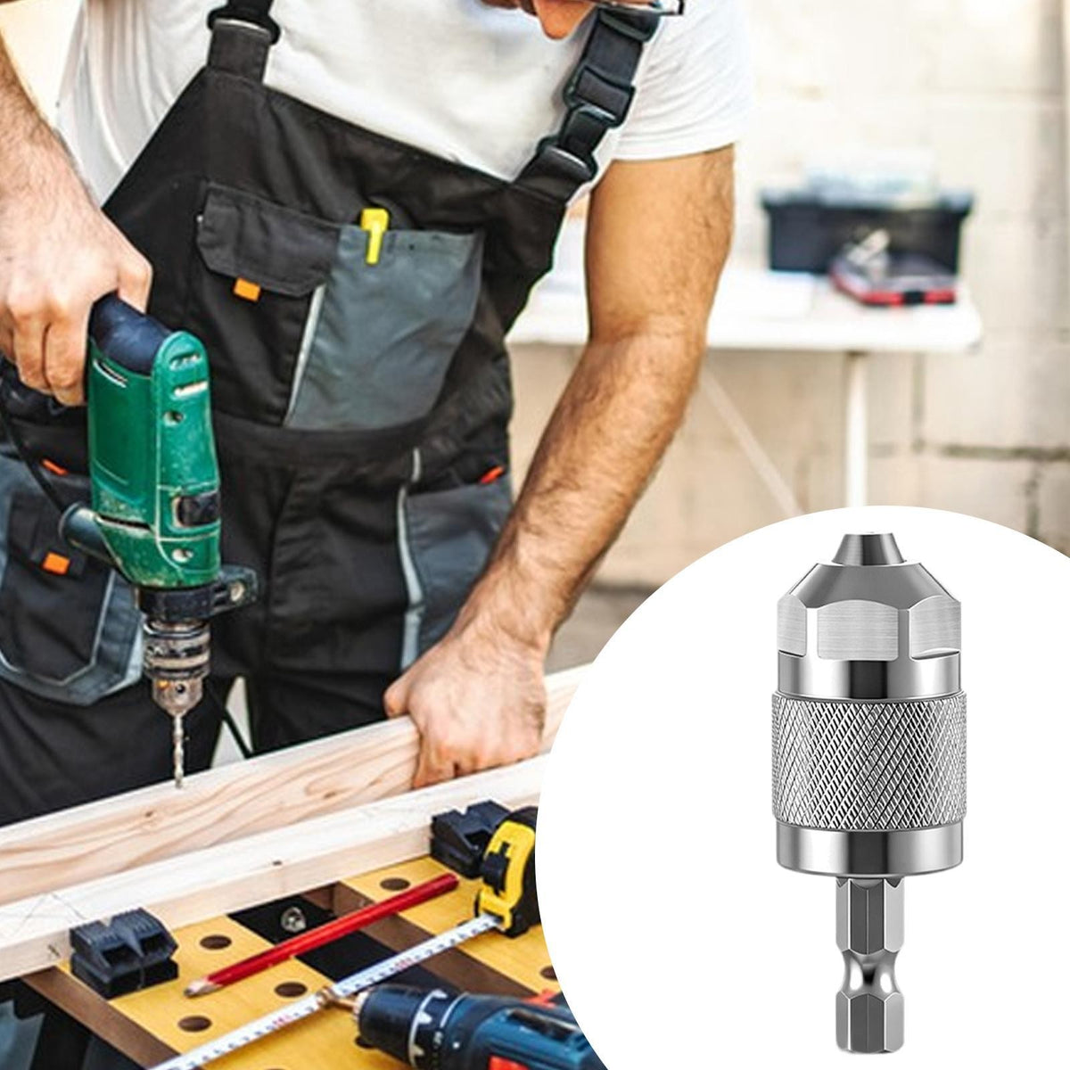 High Torque Keyless Chuck - for Impact Driver, Cordless Drill, Versatile Use