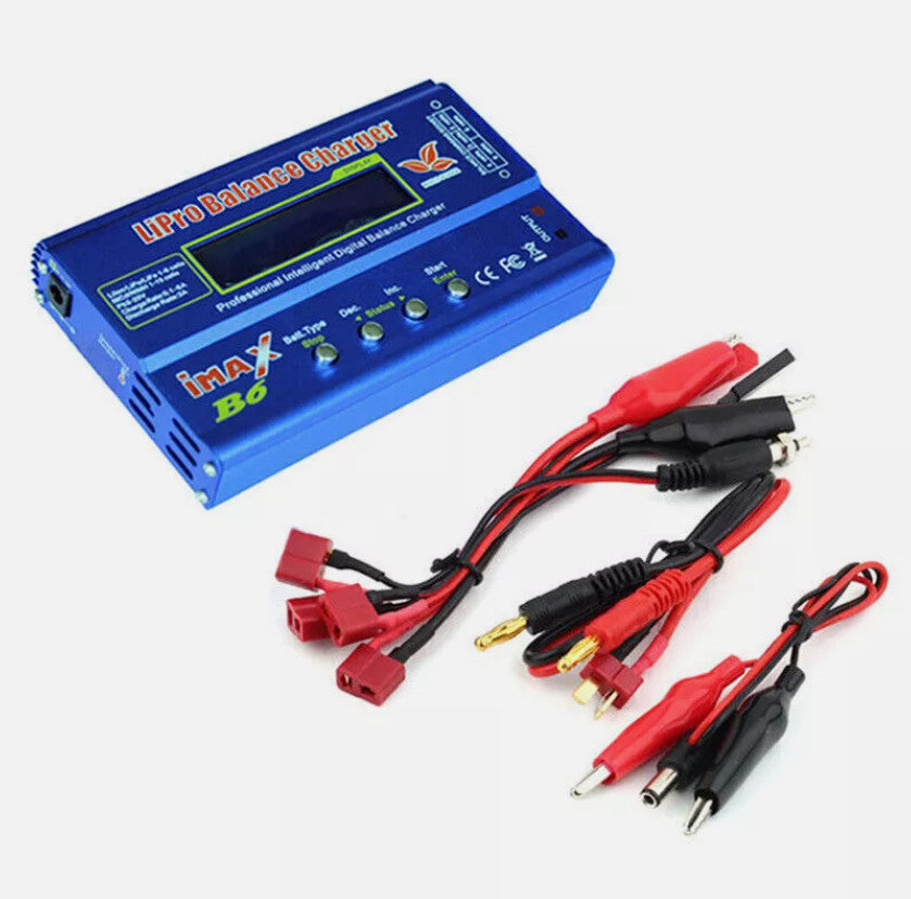 IMAX B6 LCD Lipo NiMH Battery Smart Balance Charger with T Plug Connetor Cable c
