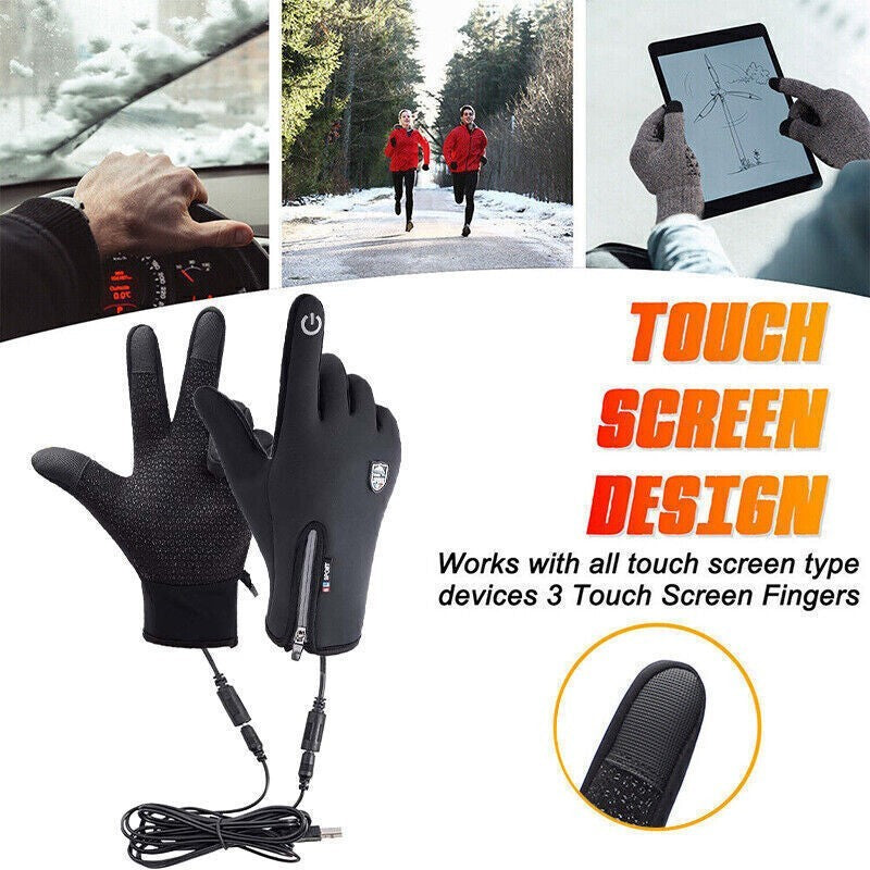 Electric Heated Gloves USB Insulated Warm Thermal Gloves Winter Unchargeable