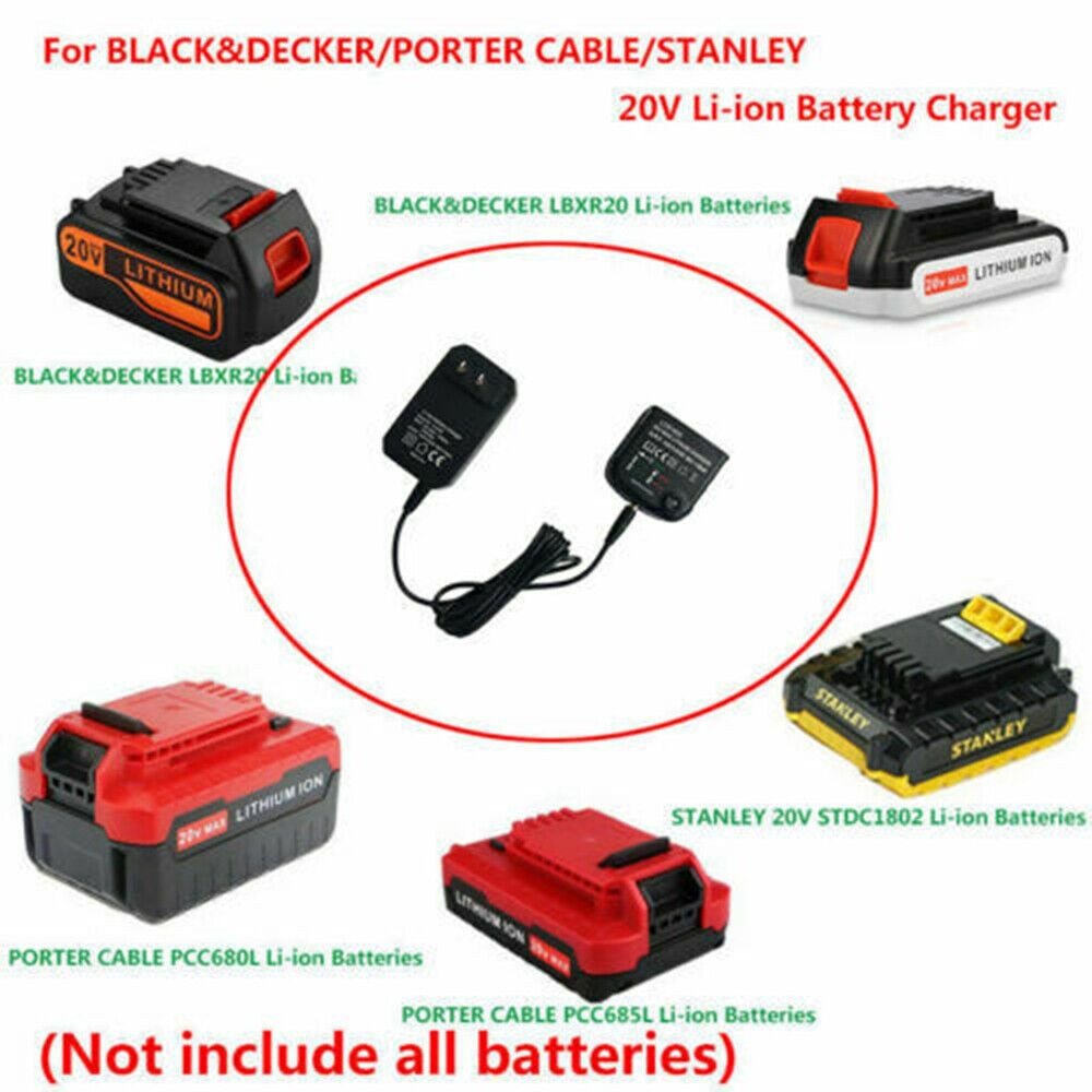 2Pack Charger Lithium-Ion Replacement for Black & Decker LBXR20 14.4V 18V 20V