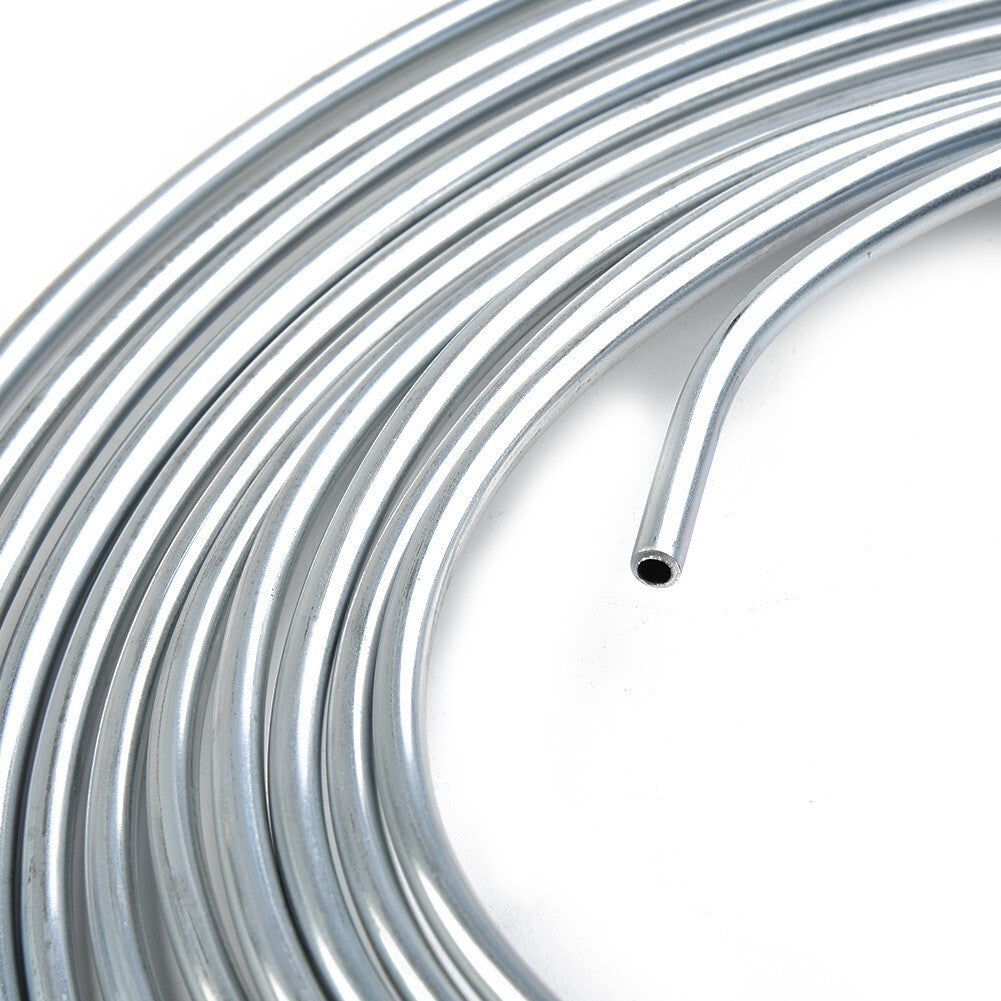 Silver Steel Nickel Kunifer Brake Line Pipe 25ft Roll 3/16'' Metric Fitting UK