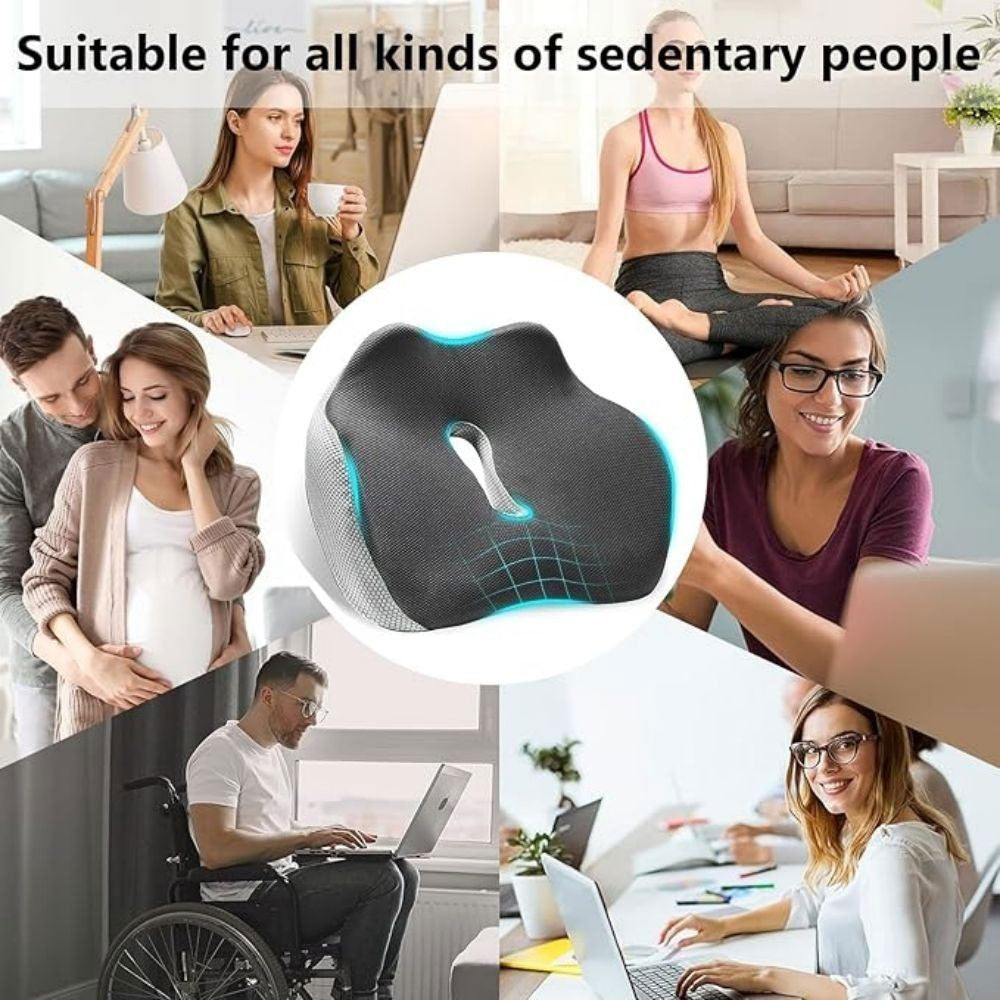 Cushion Seat Pillow Coccyx Orthopaedic Back Pain Relief Memory Foam Office Chair