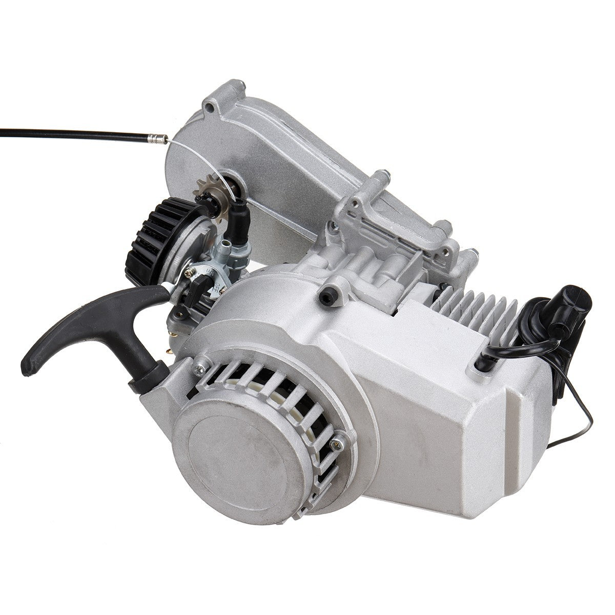 49CC 50CC 2-Stroke Pull Start Engine Motor W/ Auto CDI & Throttle Handle