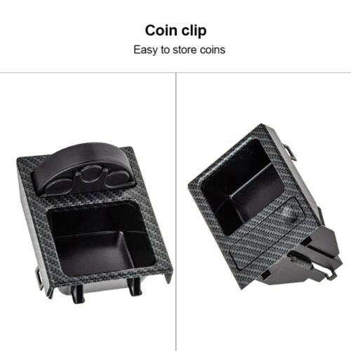 For BMW E46 325 328 330 1999-06 Center Console Drink Cup Holder Coin Storage