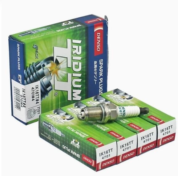 New Set of 4 Genuine Denso Iridium TT Spark Plugs IK16TT / 4701