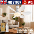 52cm Socket Ceiling Fans with Lights and Remote E27 Socket for Bedroom UK