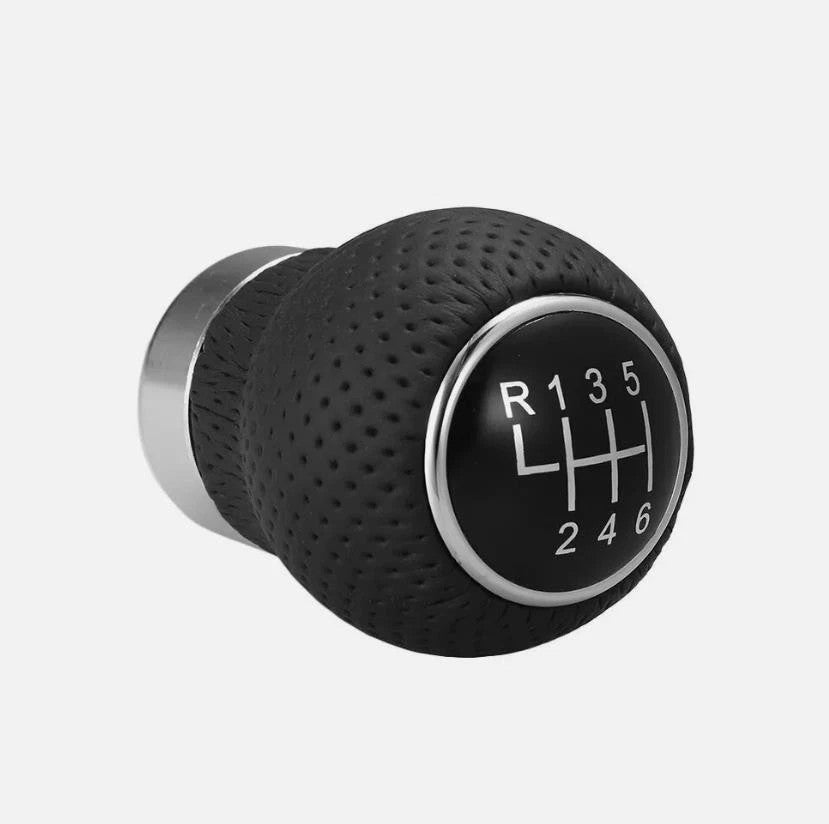 PU Leather Shift Knob Gear 6-Speed Manual Shifter Car Lever Stick BK 3 Adapt New