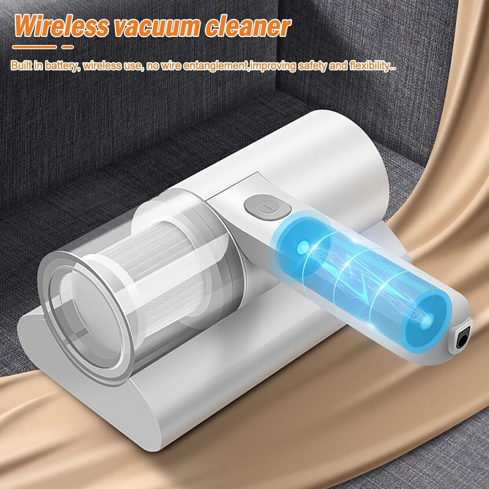 UV Mite Remover Home Bed Mattress Vacuum Sofa USB Charging Cleaner Handheld