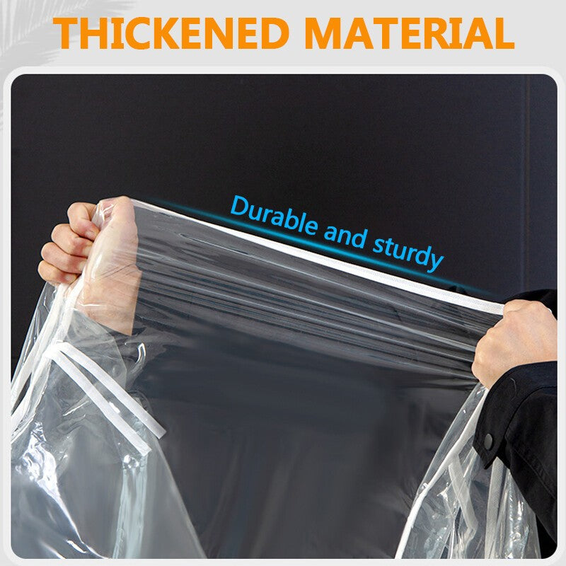 Clear Clothes Rail Cover Strong Garment Coat Hanger Protector Zipped in 4 Sizes
