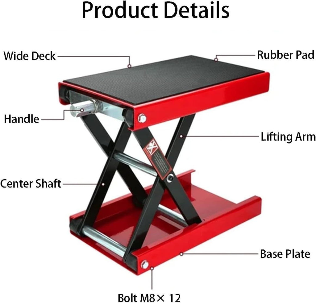 Motorcycle Scissor Jack Lift 500KG Motorbike Motorcycle Table Height Adjustable