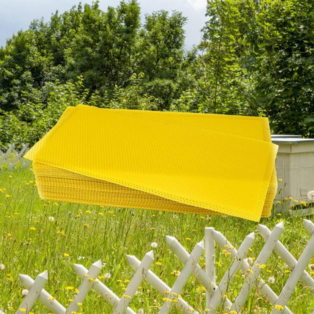 30 Pieces Beeswax Sheets Natural Honeycomb Bee Wax Foundation Sheets 41.5x19.5cm
