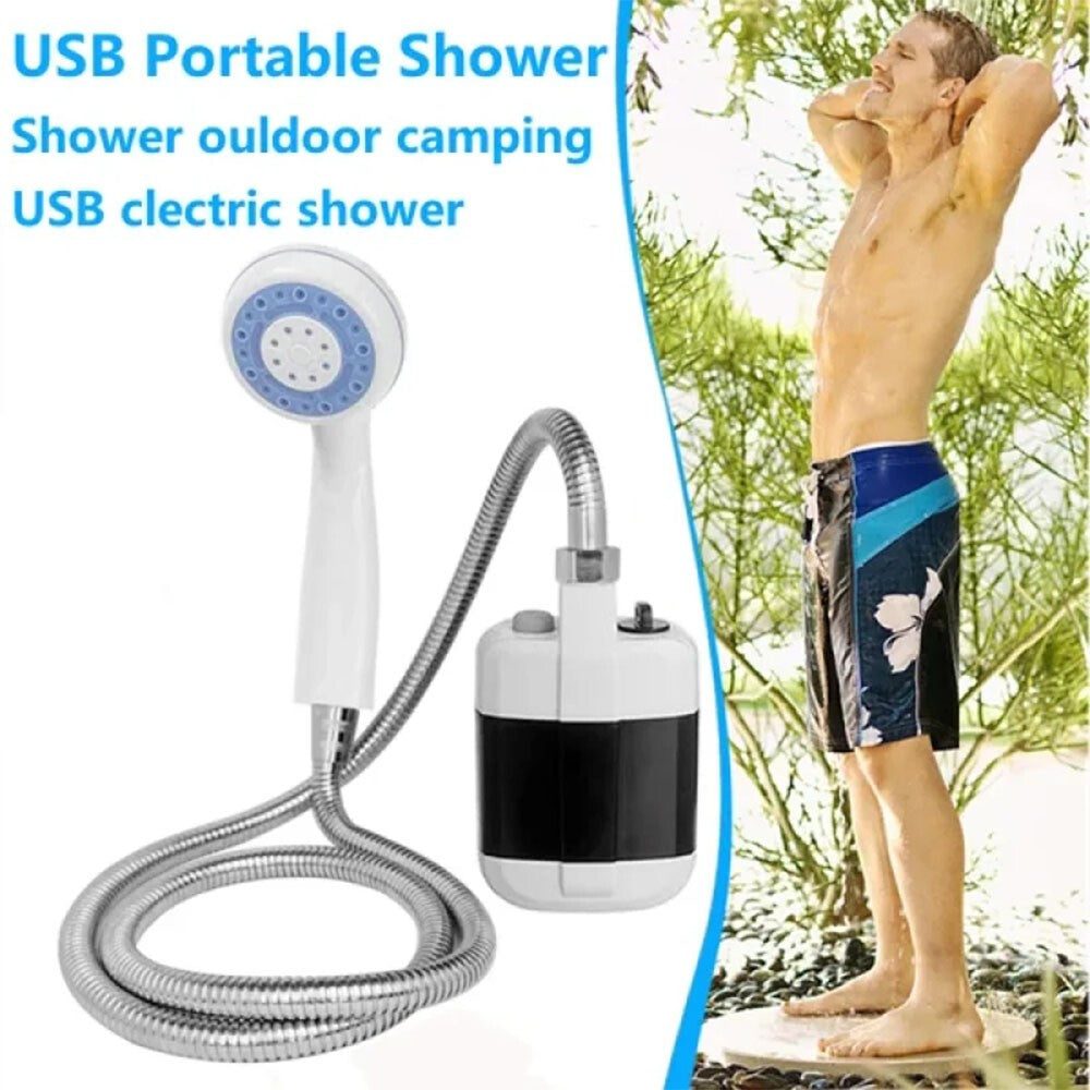 Camping Shower USB Portable Rechargeable Electric Shower Pump for Outdoor Hiking