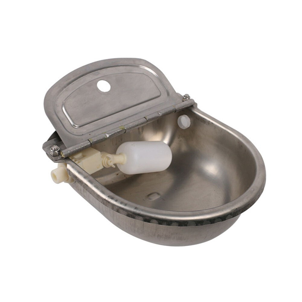 Stainless Steel Water Trough Bowl Automatic Drinking Drinker Cow Pony Goat