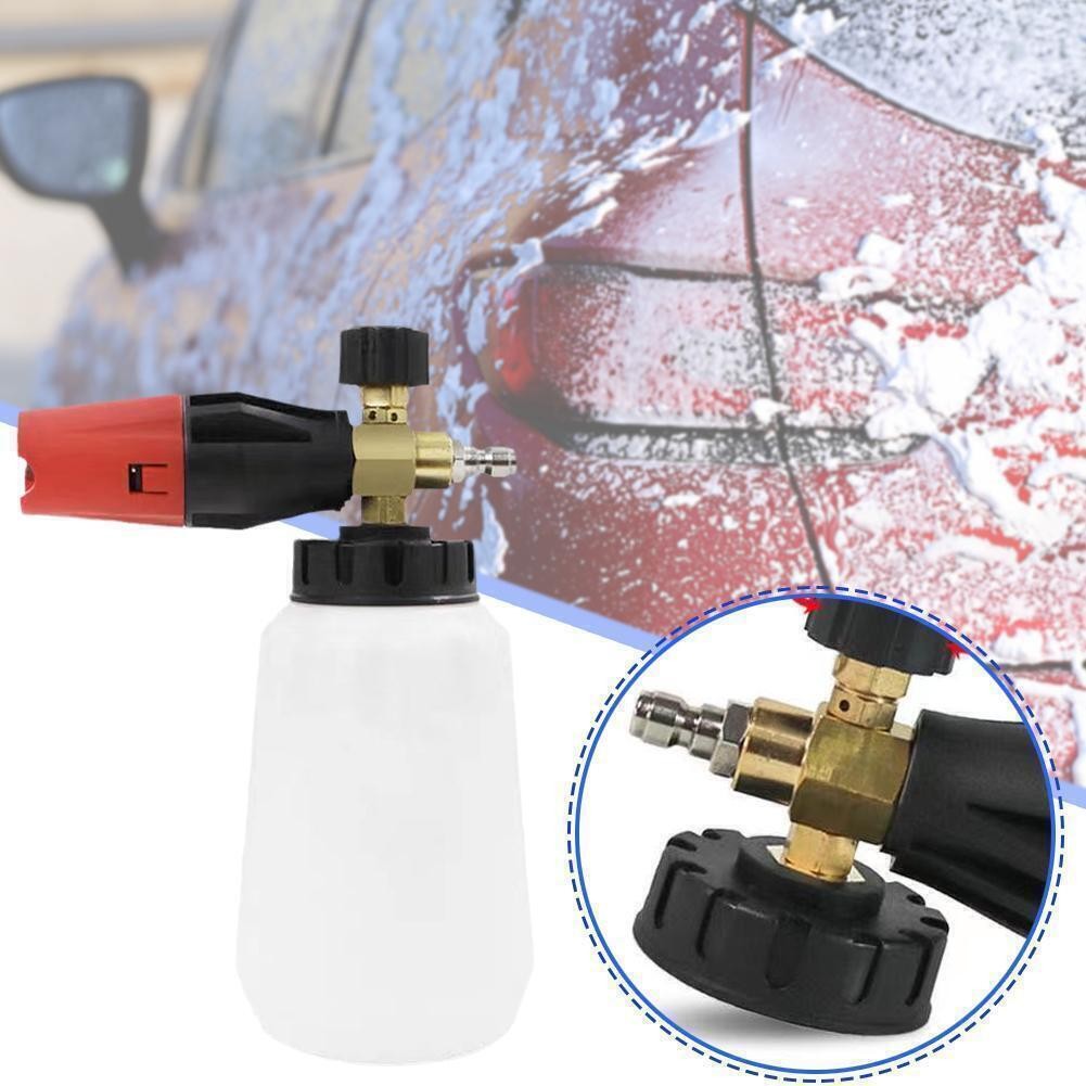 Snow Foam Lance 1/4" Quick Connect Pressure Washer Gun Soap Cannon 1L Bottle