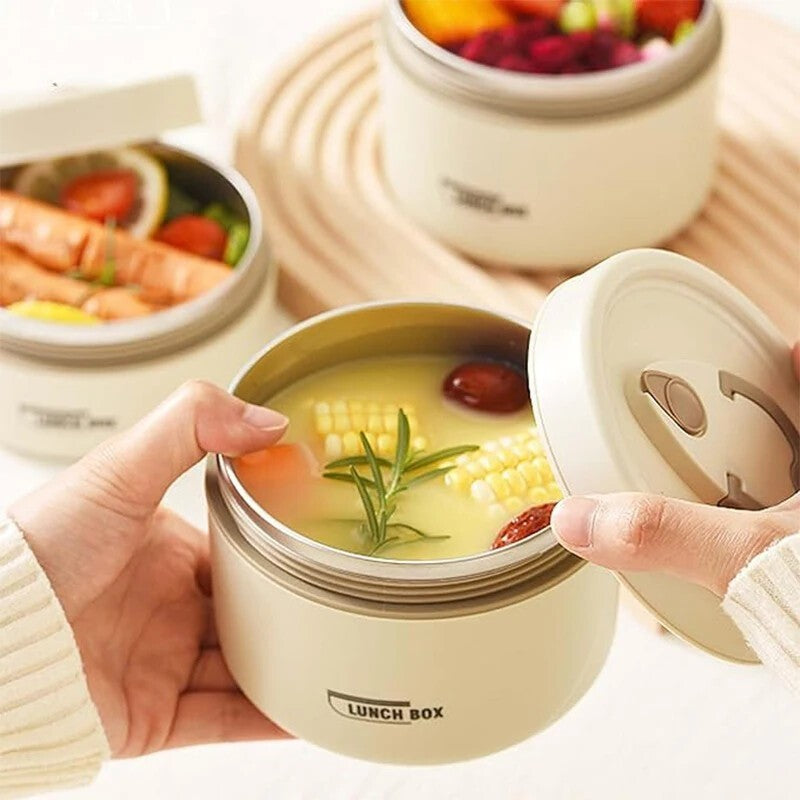 Portable Insulated Food Lunch Container Set with Thermal Lunch Box 3 Separate UK
