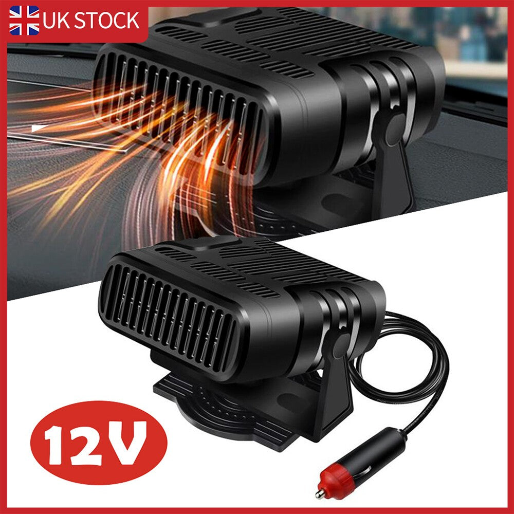 200W Electric Car Heater 12/24V Heating Fan Defogger Defroster Demister Portable
