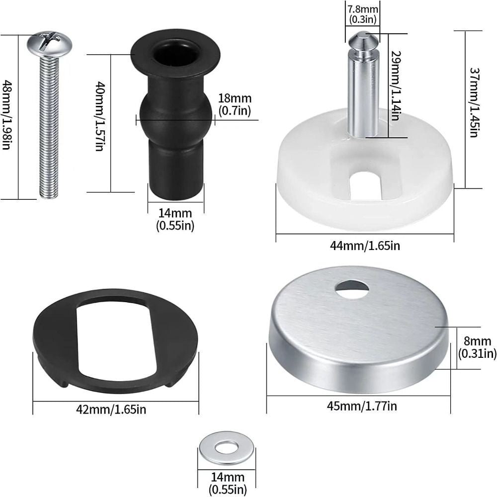 1Pair Of Quality Top Fix Wc Toilet Seat Hinge Fittings Quick Release Hinges Kits