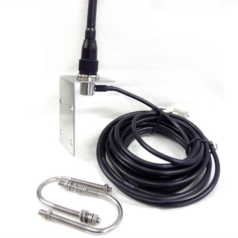 156-163Mhz VHF Marine Antenna Rubber Mast Aerial & 5M RG-58 Cable