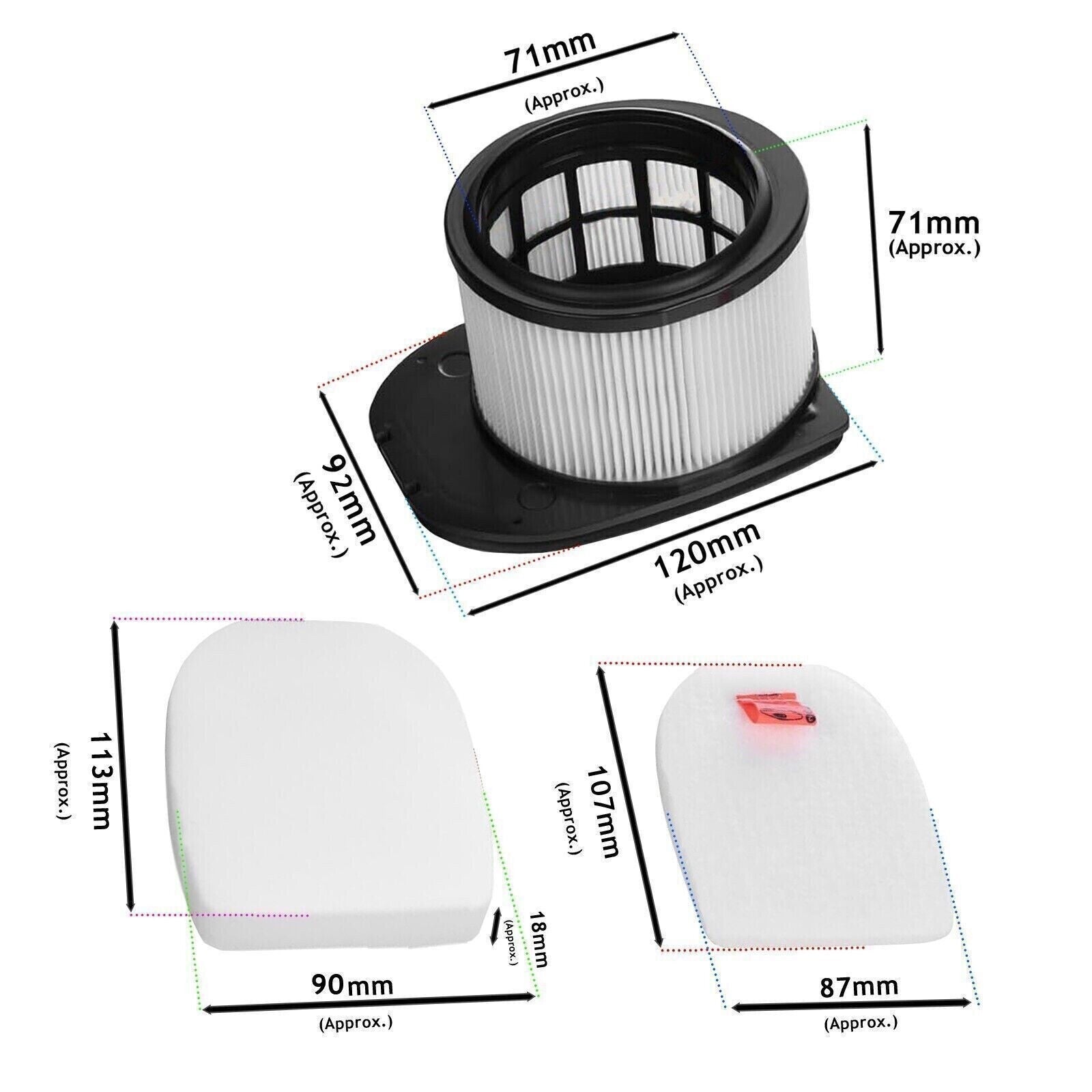 Filter Kit for SHARK Stratos IZ400 IZ420 IZ400UK IZ400UKT IZ420UK Anti Hair Wrap