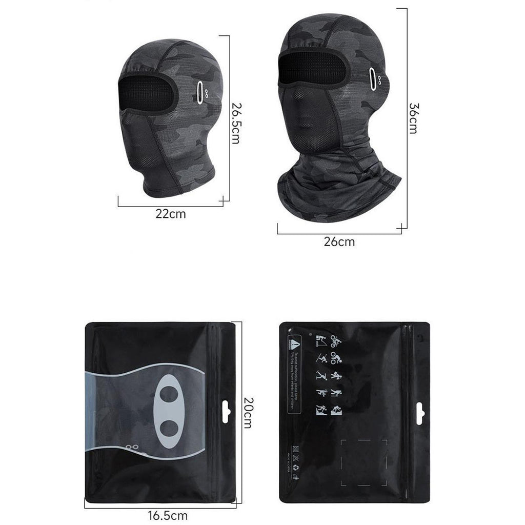 Men's balaclava with sun protection mask, breathable and soft hood, helmet