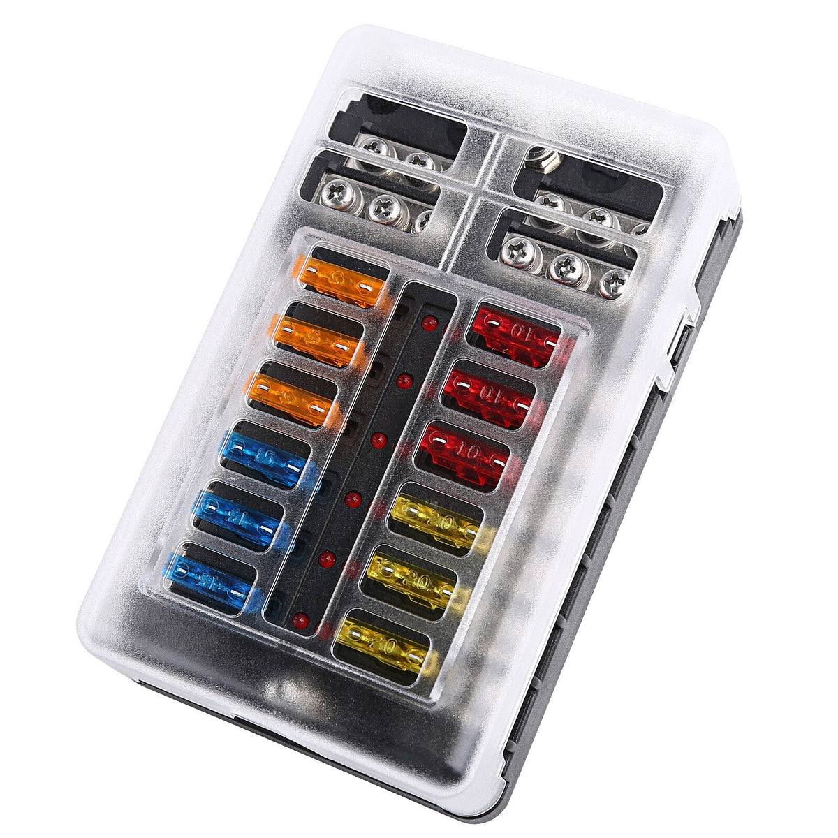 12-way chip fuse box bracket distribution board car marine fuse set 12V24V UK