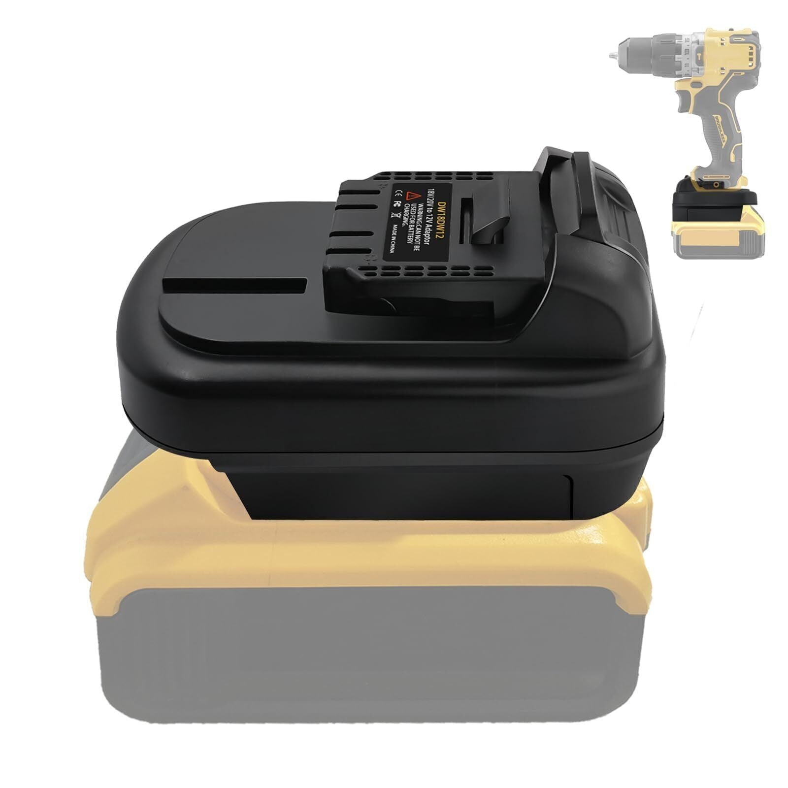 DM18DW12 Adapter For Dewalt 18V/20V Max Battery Convert to Dewalt 12V Max Li-ion