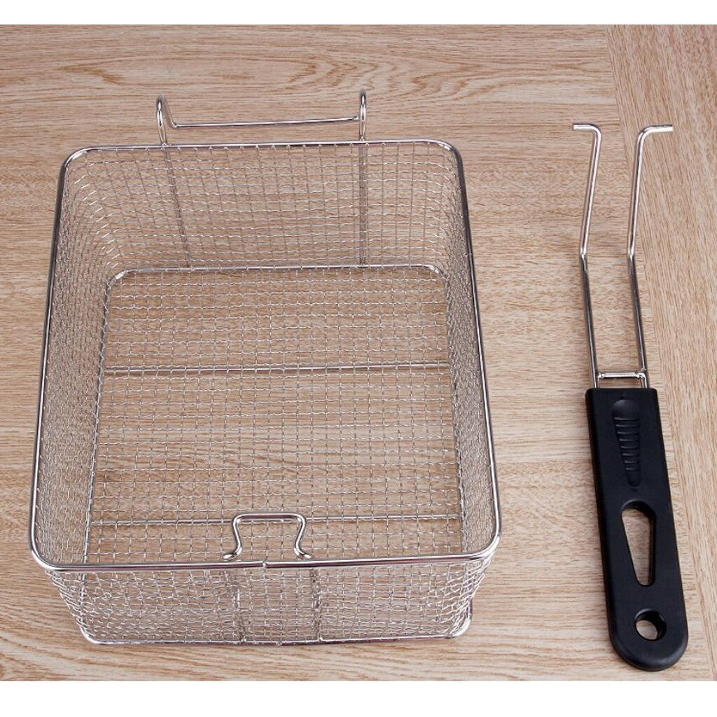 Stainless Steel Fry Basket Square Wire Mesh French Chip Frying Serving Food