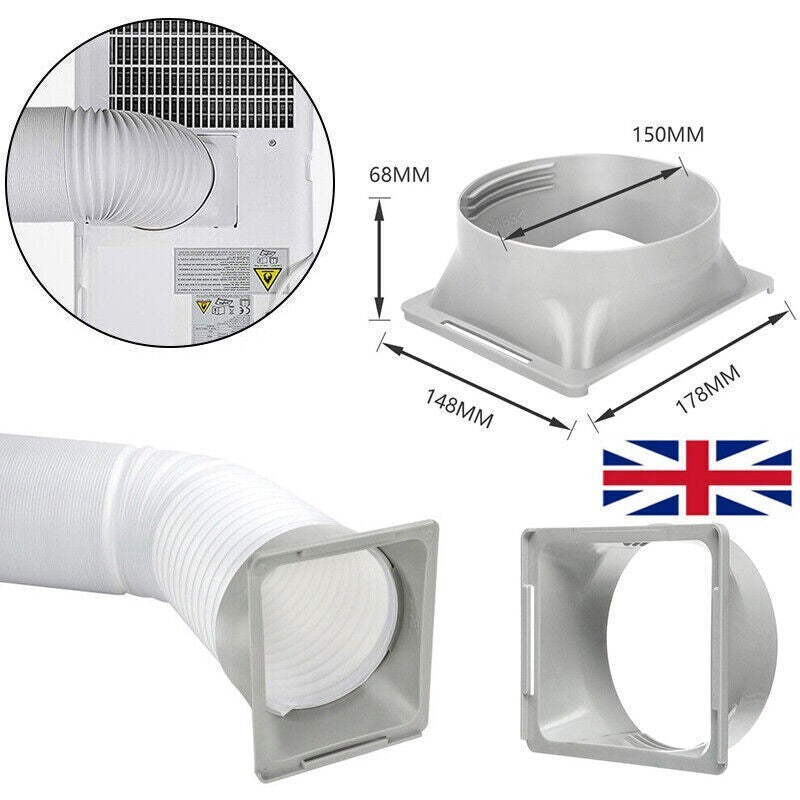 Air Conditioner Window Exhaust Duct Pipe Hose Interface Connector Portable Parts