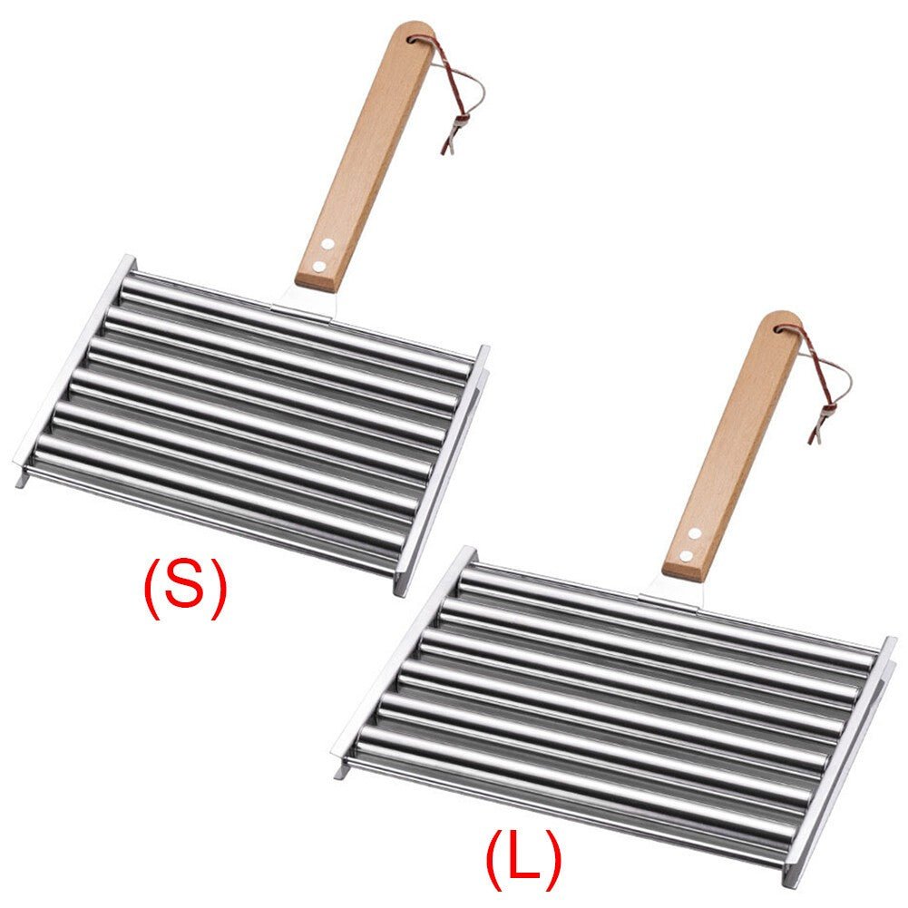 Stainless Steel Hot Dog Roller 5pcs Capacity For Barbecue Grill Cooking Use