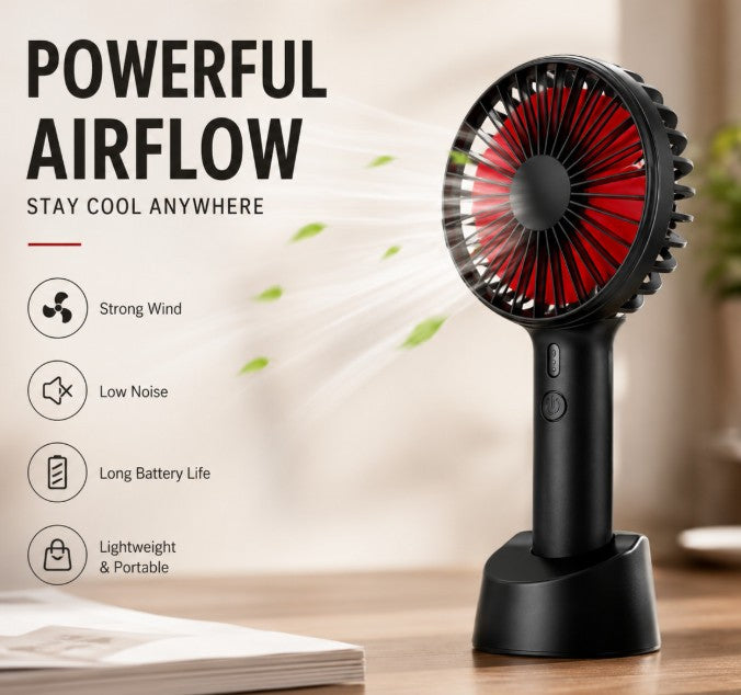 4000mAh Mini Cooler Fan Mini HandHeld Fan Foldable Fans Cooling USB Rechargeable