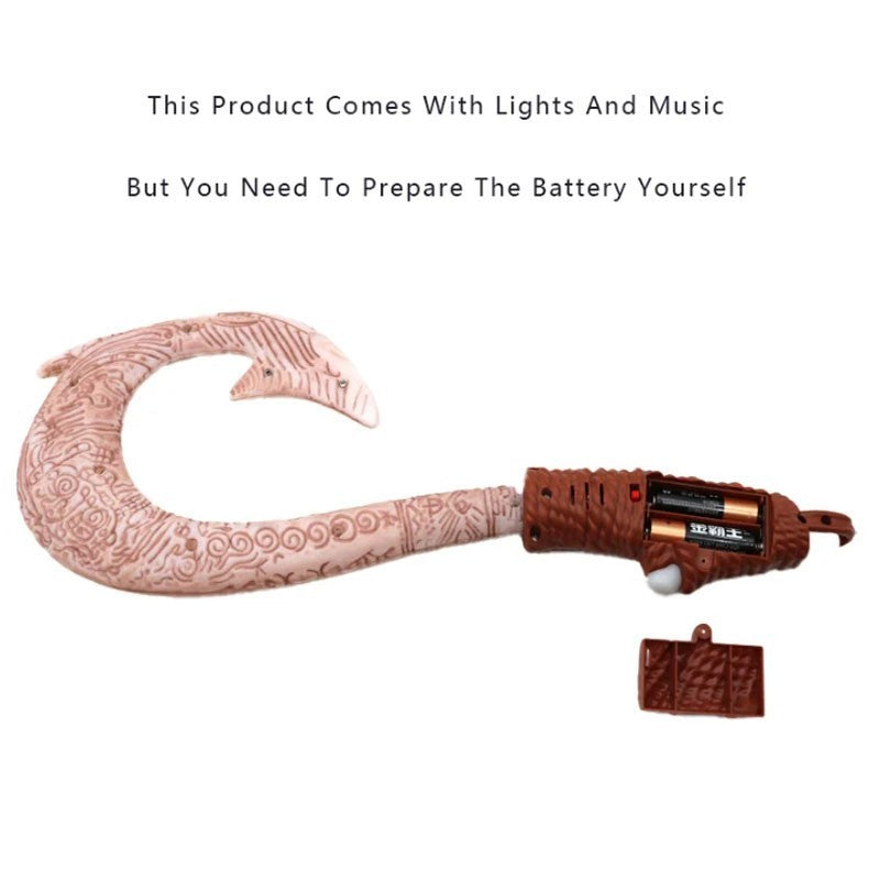 Ocean Adventure Fish Hook Knife Figure Toys W/Light Cosplay Maui Weapon