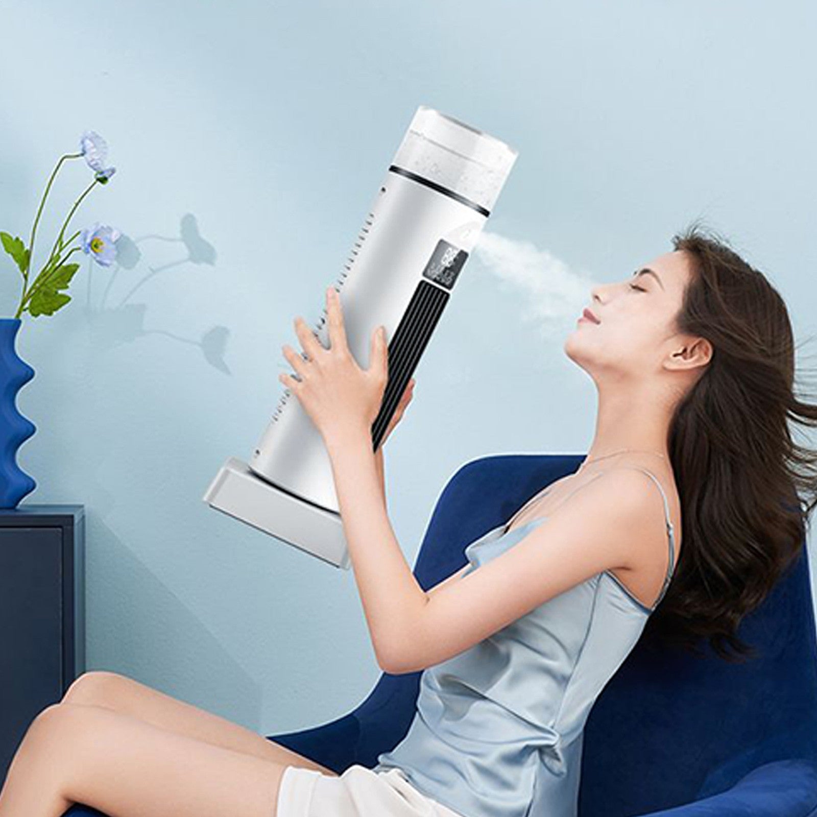 Portable Air Conditioner Tower Fan Standing Bladeless Quiet Cooler 6 Speeds