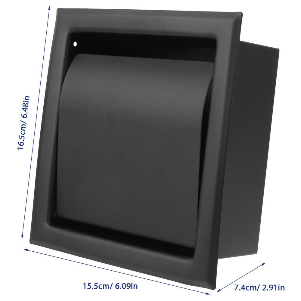 Stainless Steel Black Concealed Wall Mounted Toilet Roll Holder Tissue Paper Box