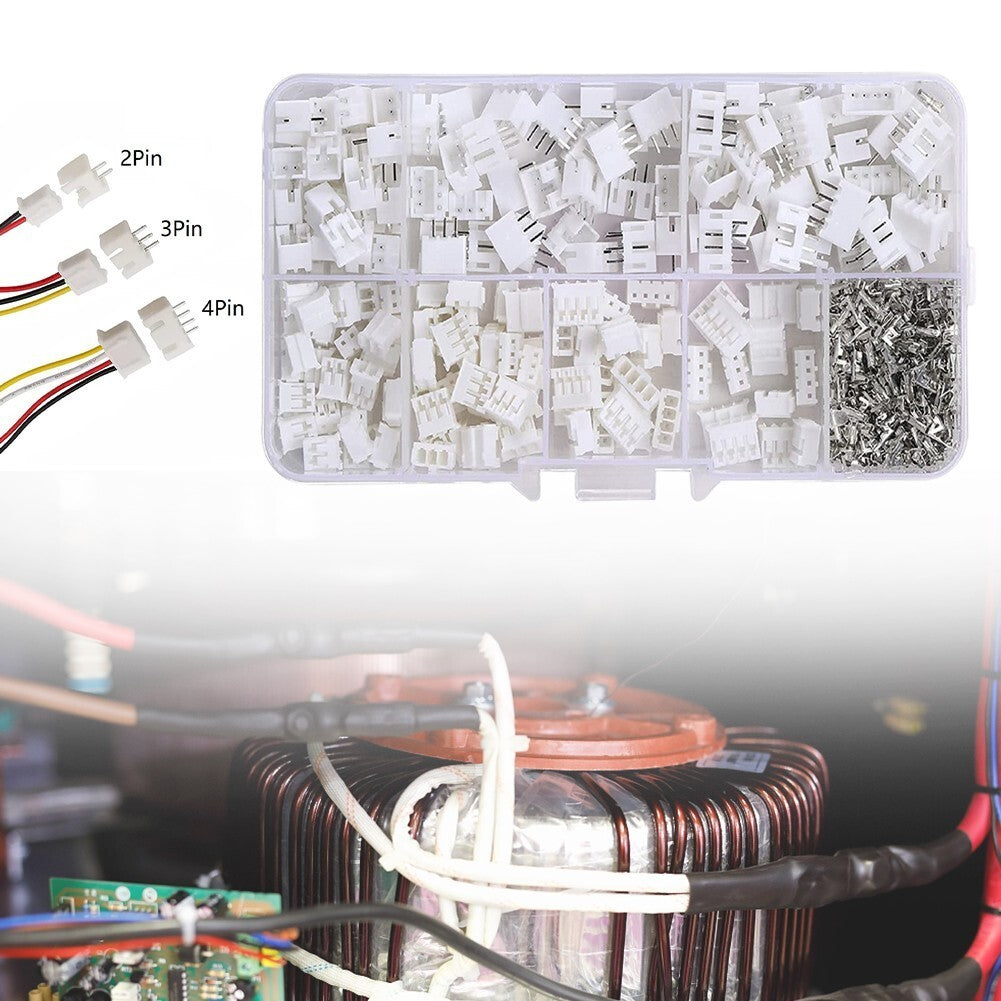 450PCS JST PH 2,0 mm 2/3/4 Pin PCB Board Connectors Plug Male Female Kit Set