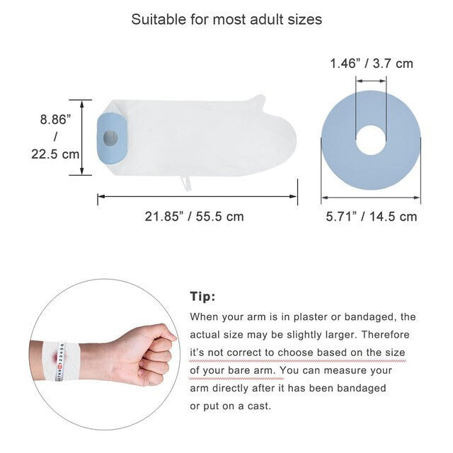Waterproof Arm,Adult  Reusable Arm Cast, Bathing Bag Waterproof Cover UK