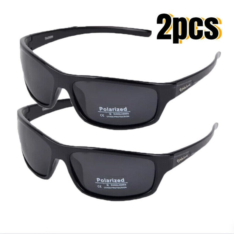 2 Pack Polarized Sports Sunglasses HD Polar View Driving Goggles For Men Women