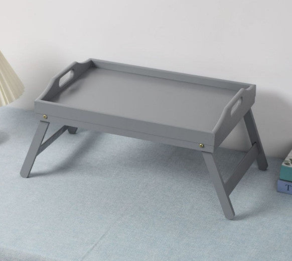 Bamboo Lap Tray Wooden Serving Breakfast Over Bed Table Tray with Folding Legs