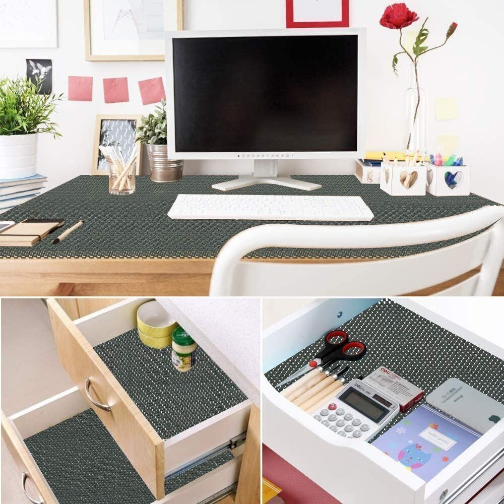 Kitchen Cupboard Liners Shelf Underlay Under Lining Non Slip Mat Roll PVC UK