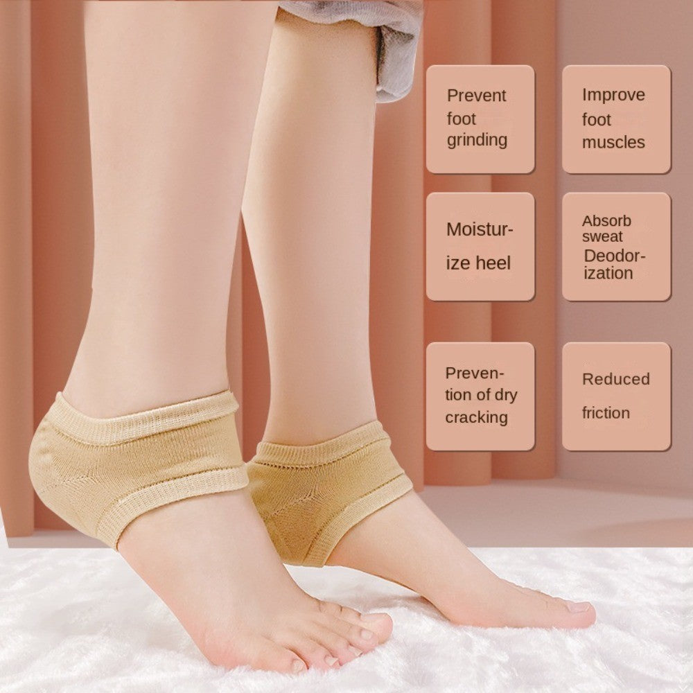 Silicone Plantar Fasciitis Heel Socks Gel Heel Protector  Feet Care